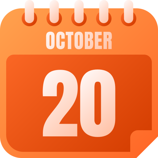 20 de octubre icono gratis