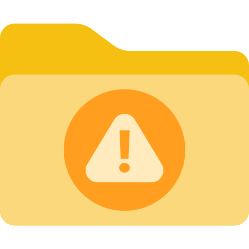 carpeta de alerta icono gratis