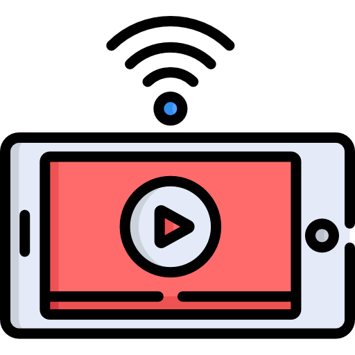 video en línea icono gratis