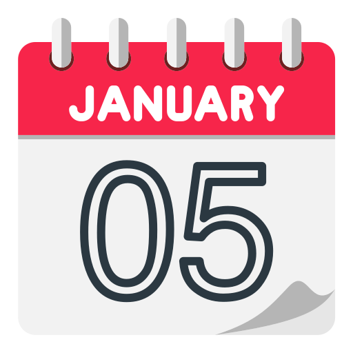 January - Free time and date icons