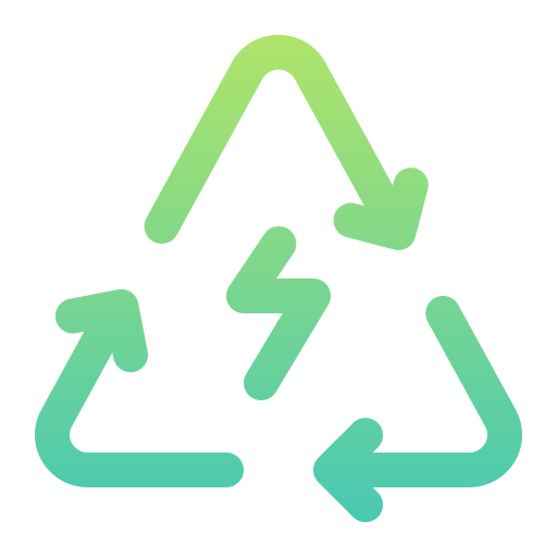 Recycle energy free icon