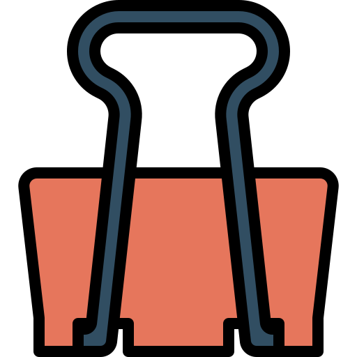 Зажим для бумаг бесплатно иконка