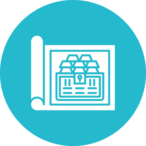 Treasure map free icon