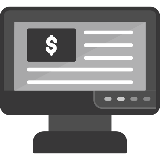 banca en línea icono gratis