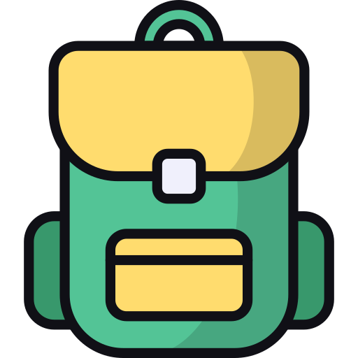 bolsa para la escuela icono gratis