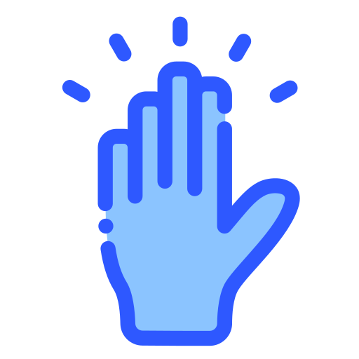 Hand up free icon