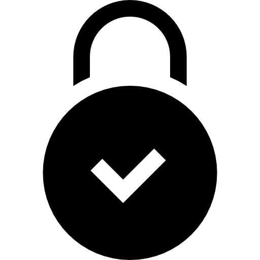 Lock Basic Straight Filled icon