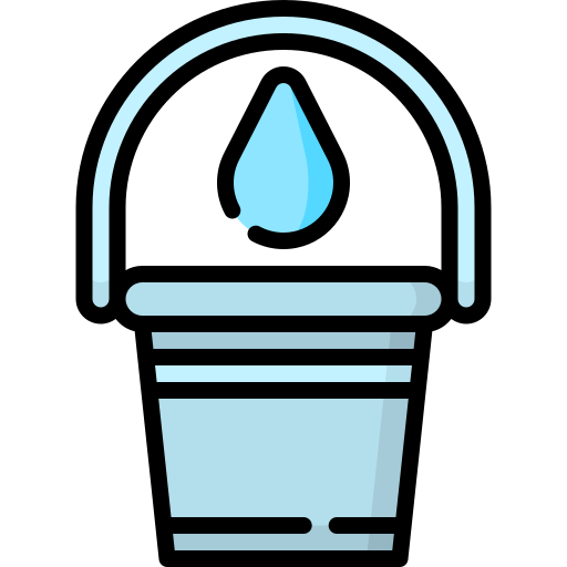 cubo de agua icono gratis