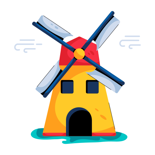 Windmill free sticker