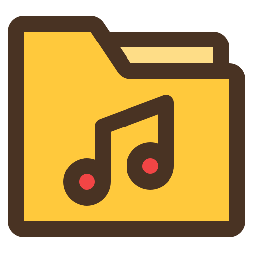 carpeta de música icono gratis