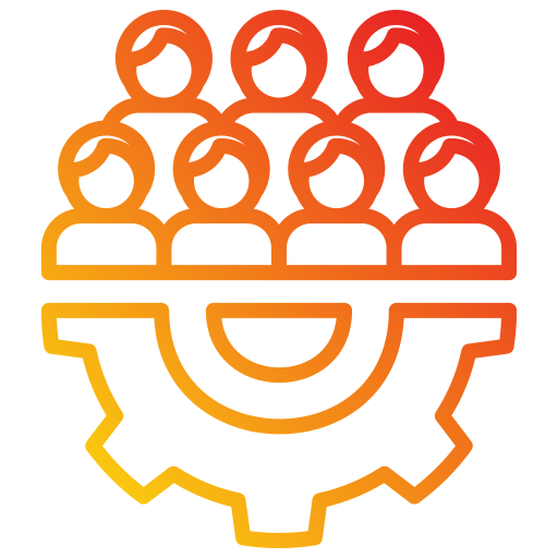 gestión de equipos icono gratis
