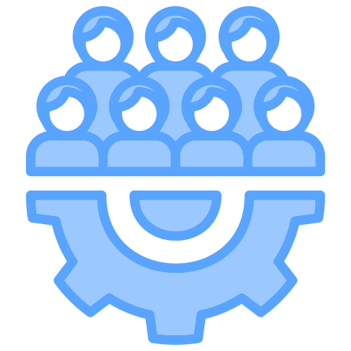 gestión de equipos icono gratis