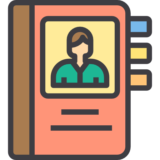 libro de contactos icono gratis