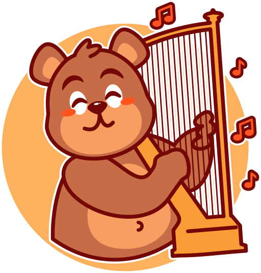 Harp free sticker Harp free sticker