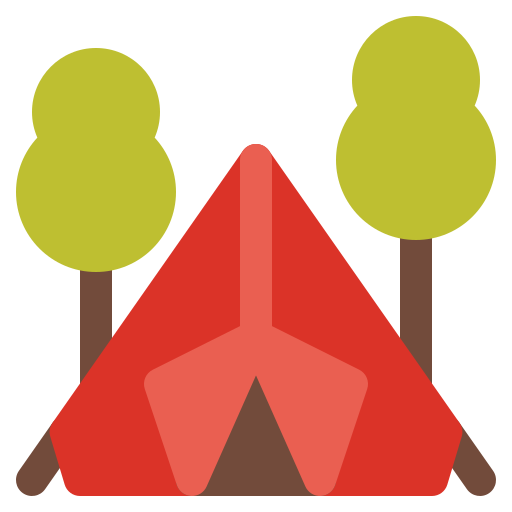 carpa para camping icono gratis