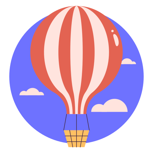 Hot air ballon free sticker