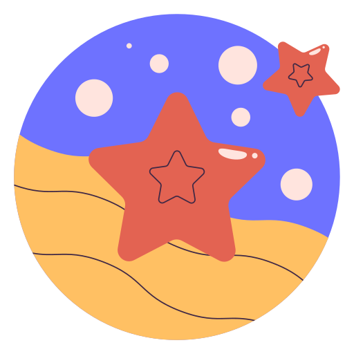 Starfish free sticker