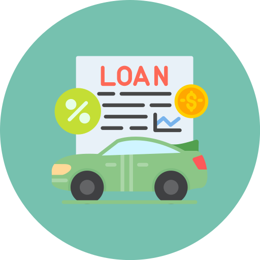 préstamo de automóvil icono gratis