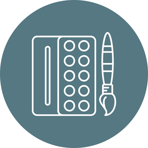 acuarelas icono gratis