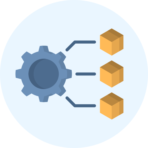 gestión de productos icono gratis