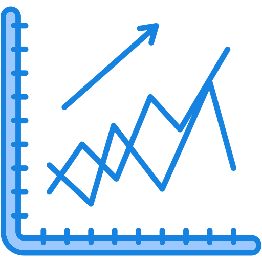 gráfico de líneas icono gratis