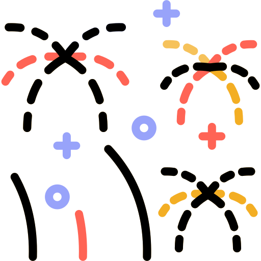fuegos artificiales icono gratis
