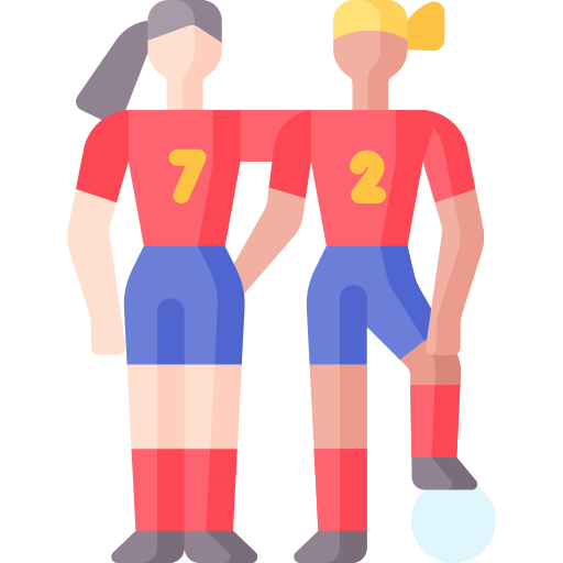 equipo de futbol femenino icono gratis