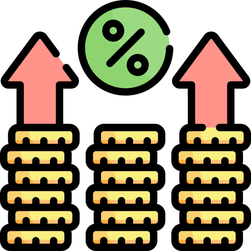 tasa de interés icono gratis