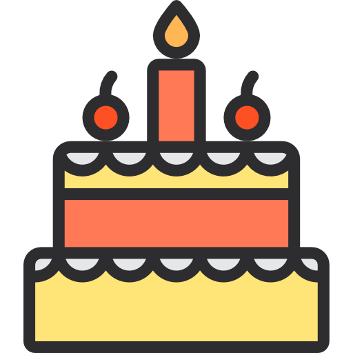 pastel de cumpleaños icono gratis