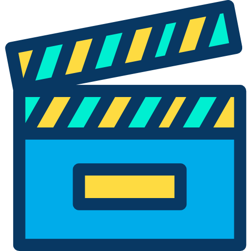 Clapperboard Kiranshastry Lineal Color icon