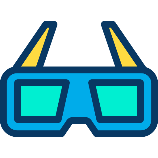 gafas 3d icono gratis