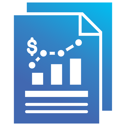 informe financiero icono gratis