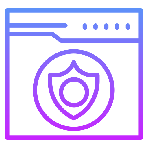 seguridad del sitio web icono gratis