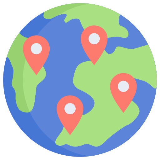 Emerging markets - Free maps and location icons