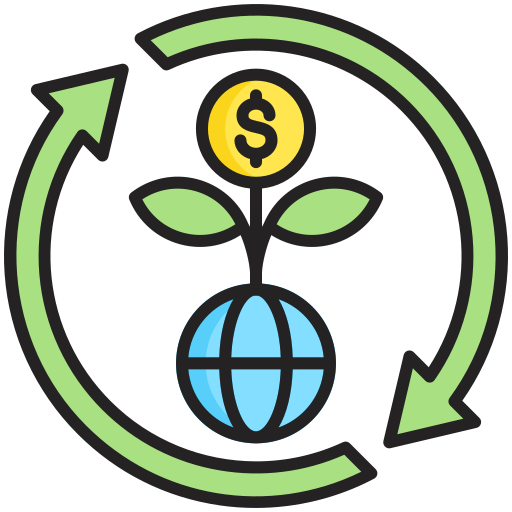 Économie verte Icône gratuit Économie verte Icône gratuit