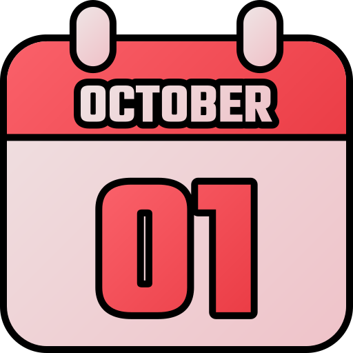 1 de octubre icono gratis