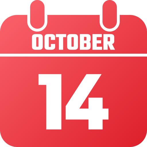 14 de octubre icono gratis