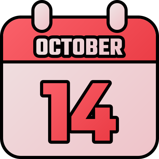 14 de octubre icono gratis