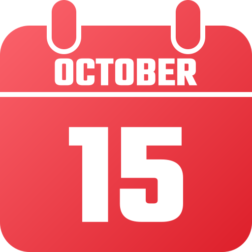 15 de octubre icono gratis