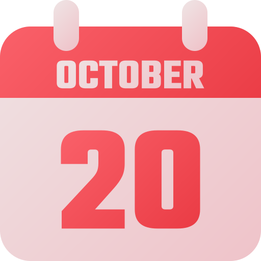 20 de octubre icono gratis