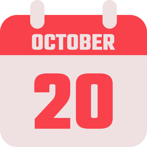 20 de octubre icono gratis