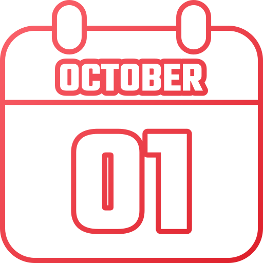 1 de octubre icono gratis