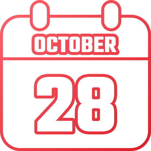 28 de octubre icono gratis