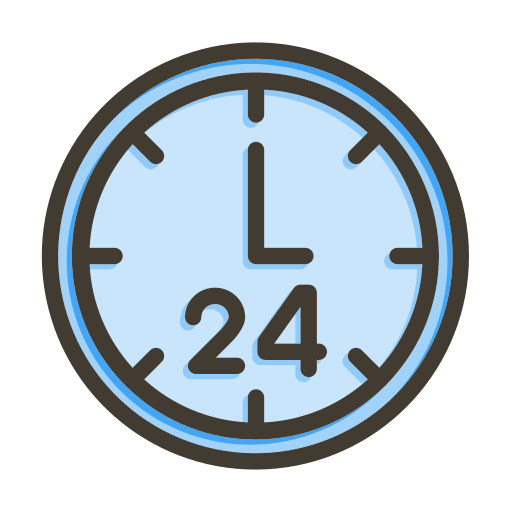 24 hours free icon 24 hours free icon