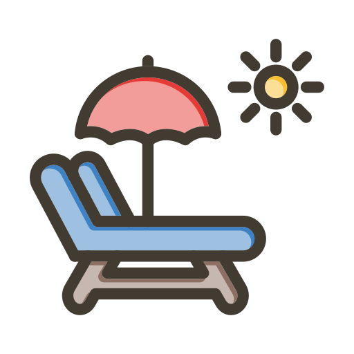 cama solar icono gratis