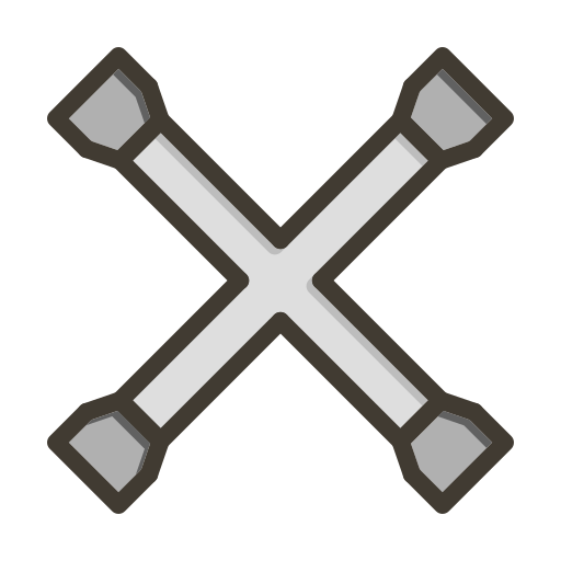 Cross wrench free icon Cross wrench free icon