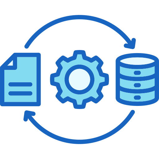 transformación de datos icono gratis