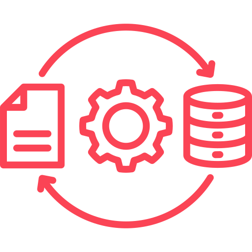 transformación de datos icono gratis