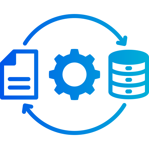 transformación de datos icono gratis