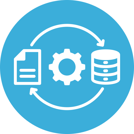 transformación de datos icono gratis